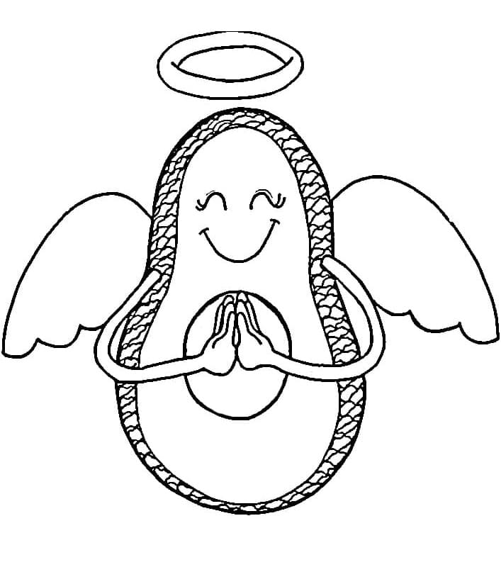 Avocado für 2-jährige Kinder ausmalbilder