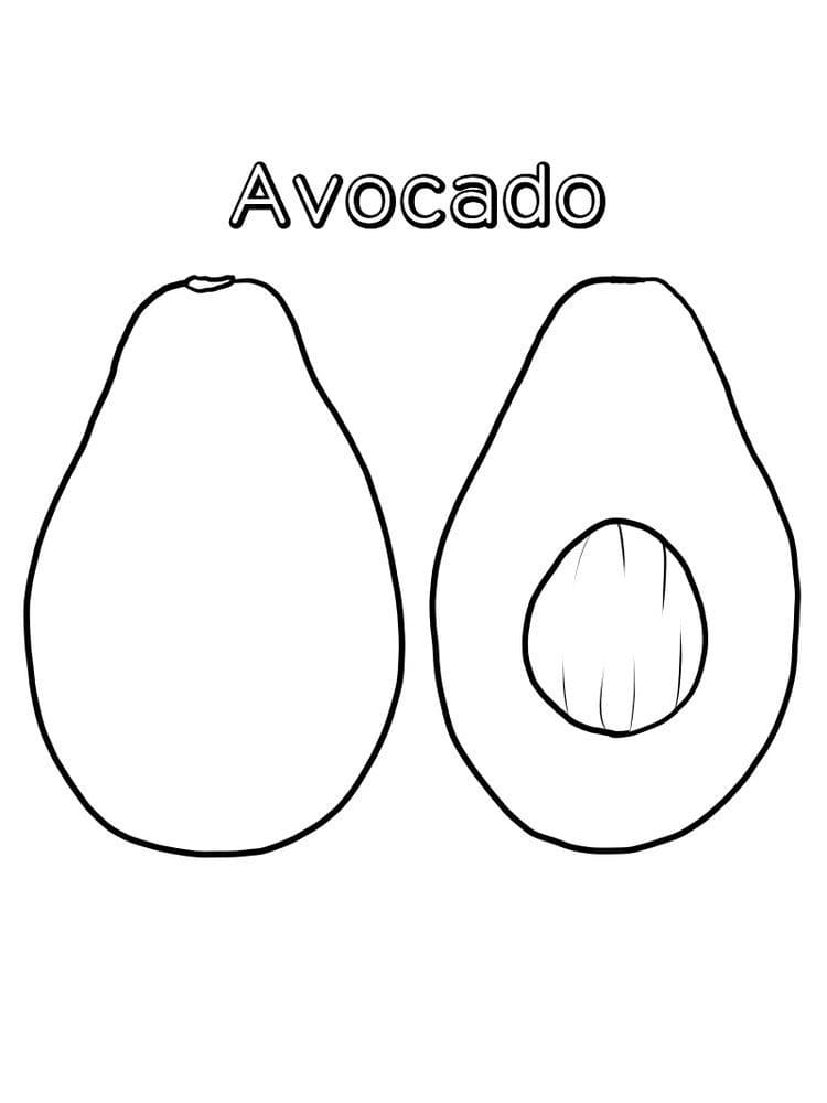 Avocado gratis ausmalbilder