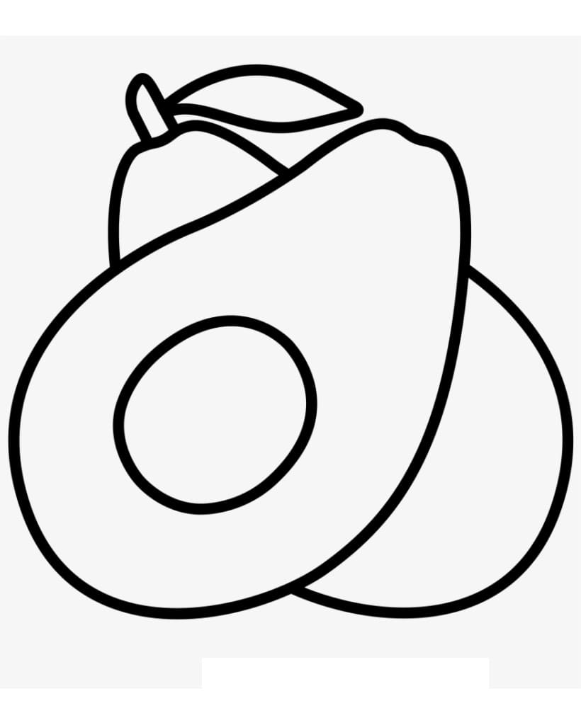 Avocado kostenlos ausmalbilder