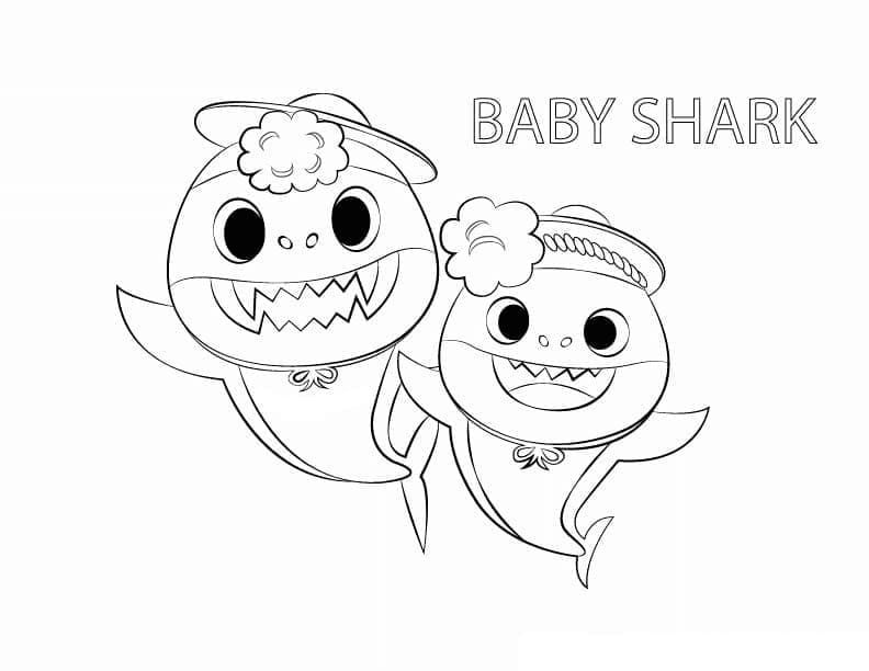 Baby Shark Bild ausmalbilder