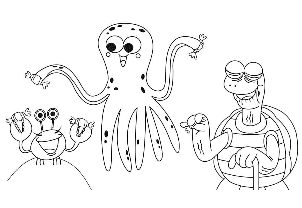 Baby Shark Cartoonfigur ausmalbilder