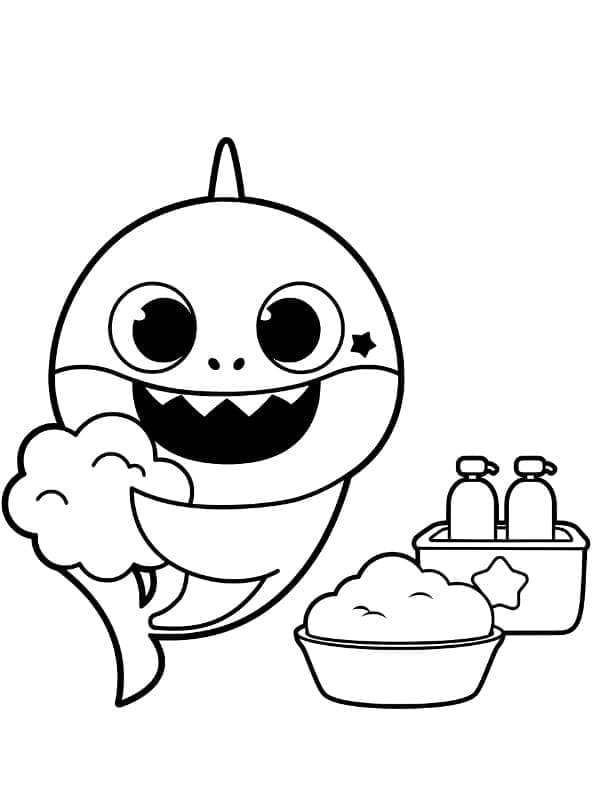 Baby Shark ausmalbilder