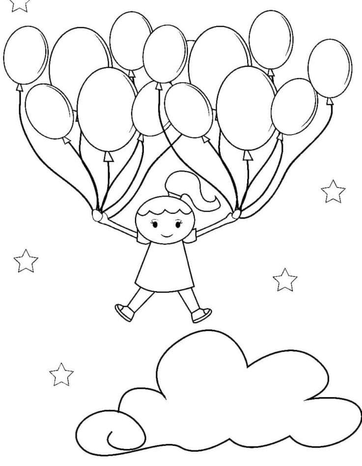 Ballon Drucken ausmalbilder