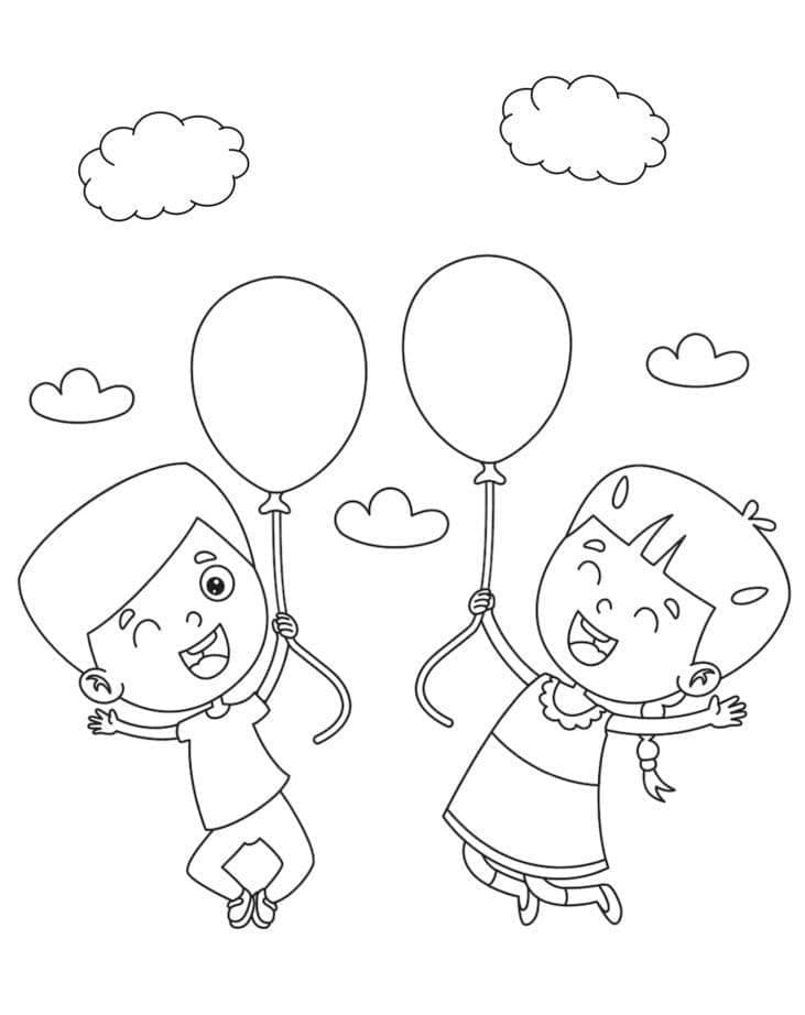 Ballon Gratis ausmalbilder