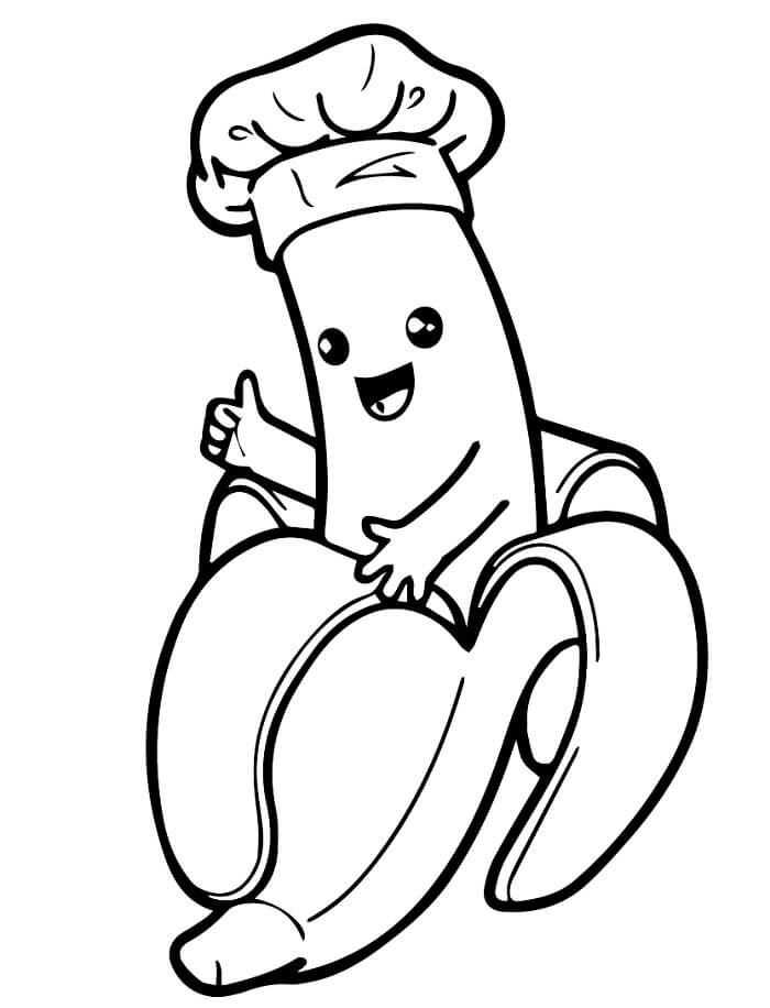 Banane cho 6-jährige Kinder ausmalbilder