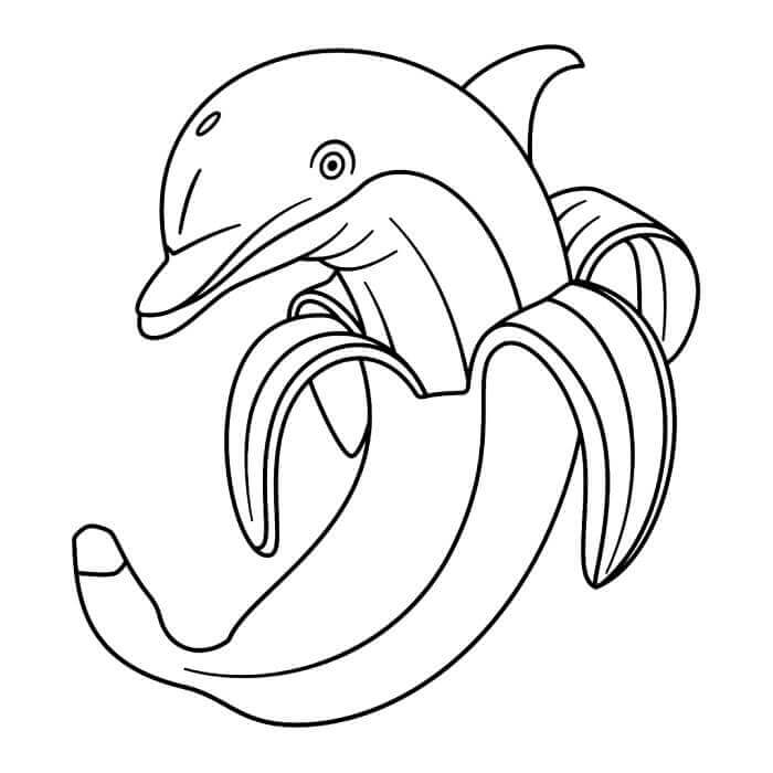 Bananita Dolfinita Italian Brainrot ausmalbilder