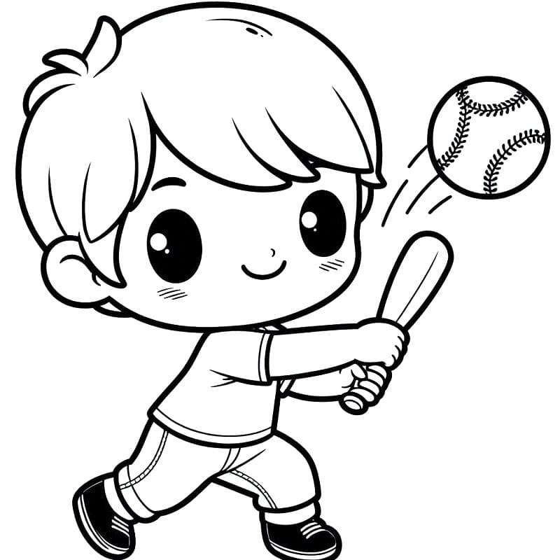Baseball 1 ausmalbilder
