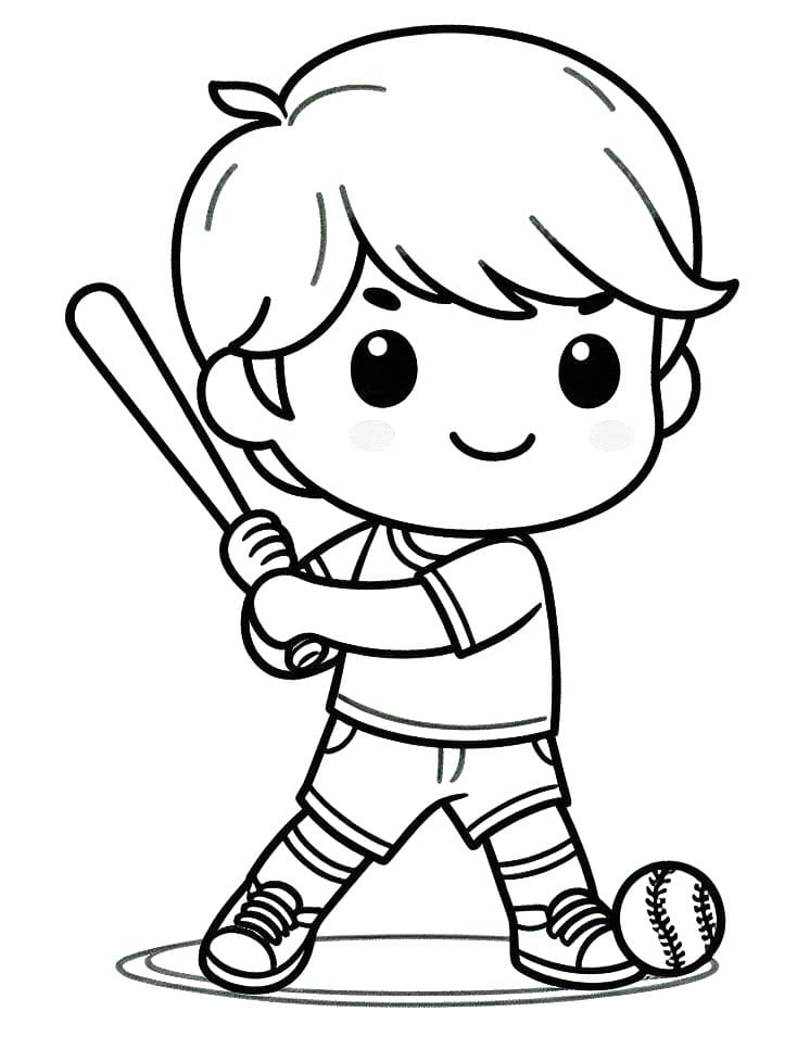 Baseball Für 2-Jährige Kinder ausmalbilder