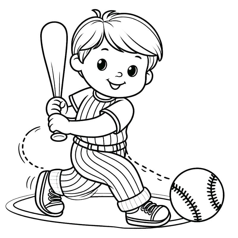 Baseball Für 4-Jährige Kinder ausmalbilder