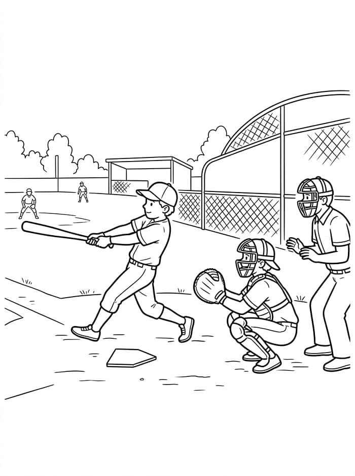 Baseball Sport ausmalbilder