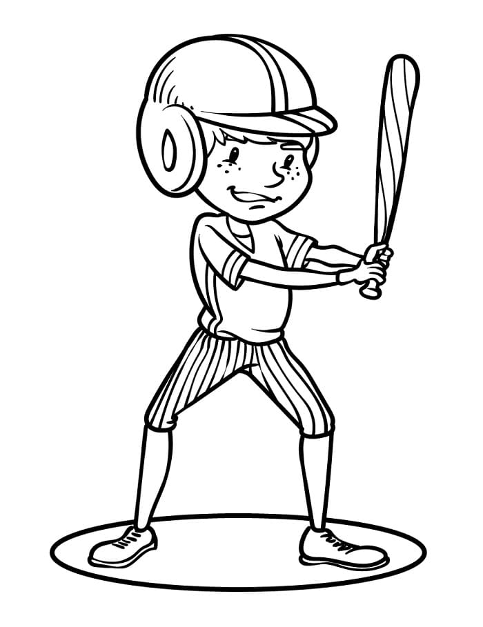 Baseballspieler ausmalbilder