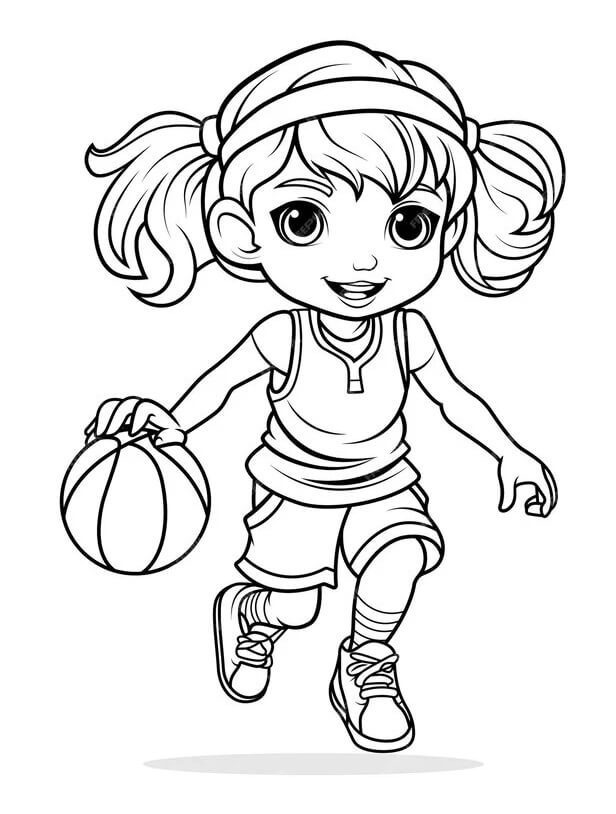 Basketball Druckbar Frei ausmalbilder