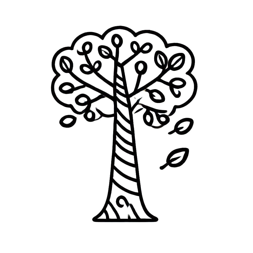 Baum für 1-jährige Kinder ausmalbilder