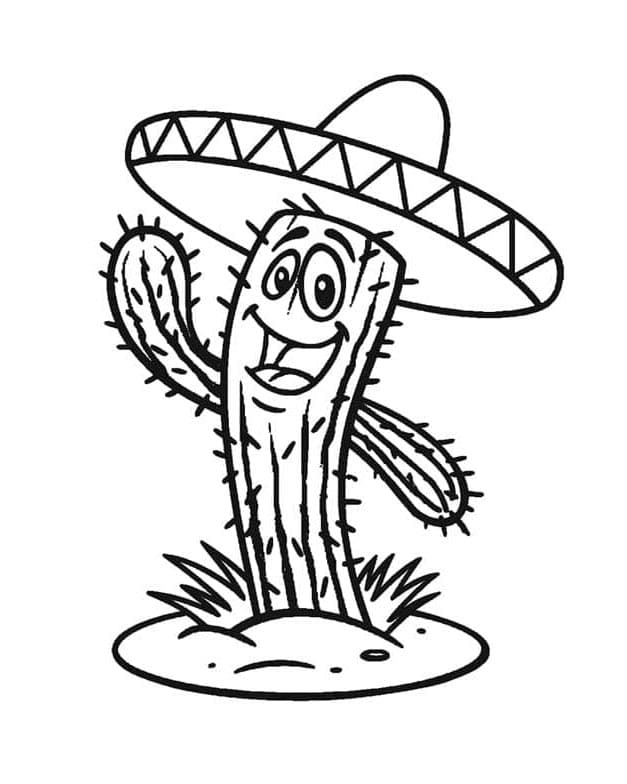 Beeindruckender Kaktus ausmalbilder