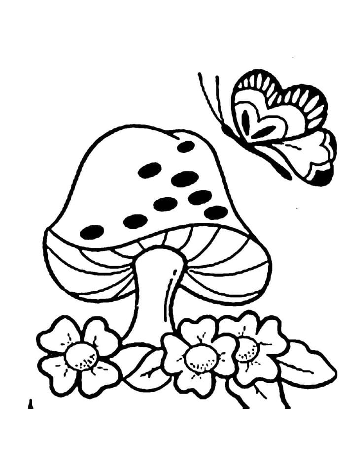 Beeindruckender Pilz ausmalbilder