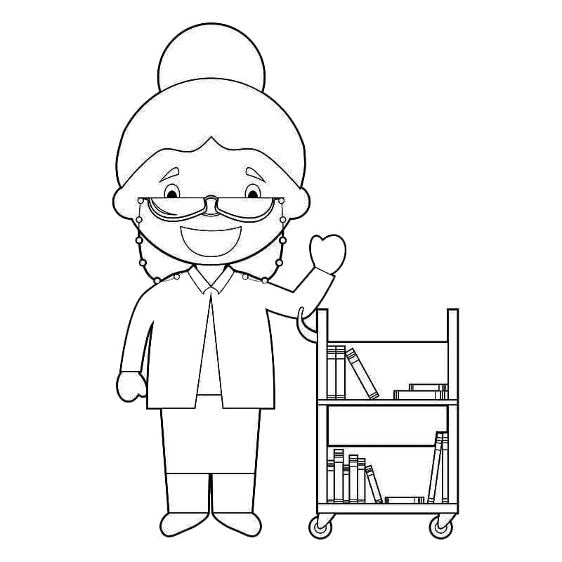 Bibliothek Bild ausmalbilder