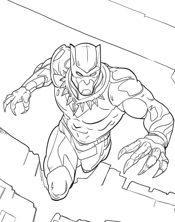 Black Panther Marvel ausmalbilder