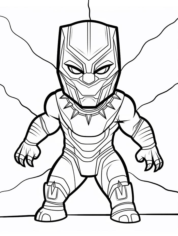 Black Panther Superheld ausmalbilder