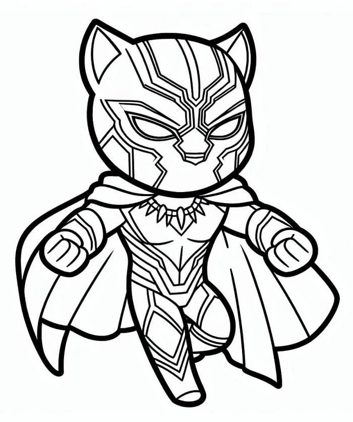 Black Panther für 2-jährige Kinder ausmalbilder