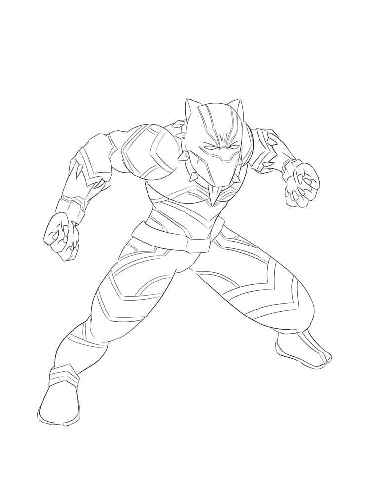 Black Panther zum Drucken ausmalbilder