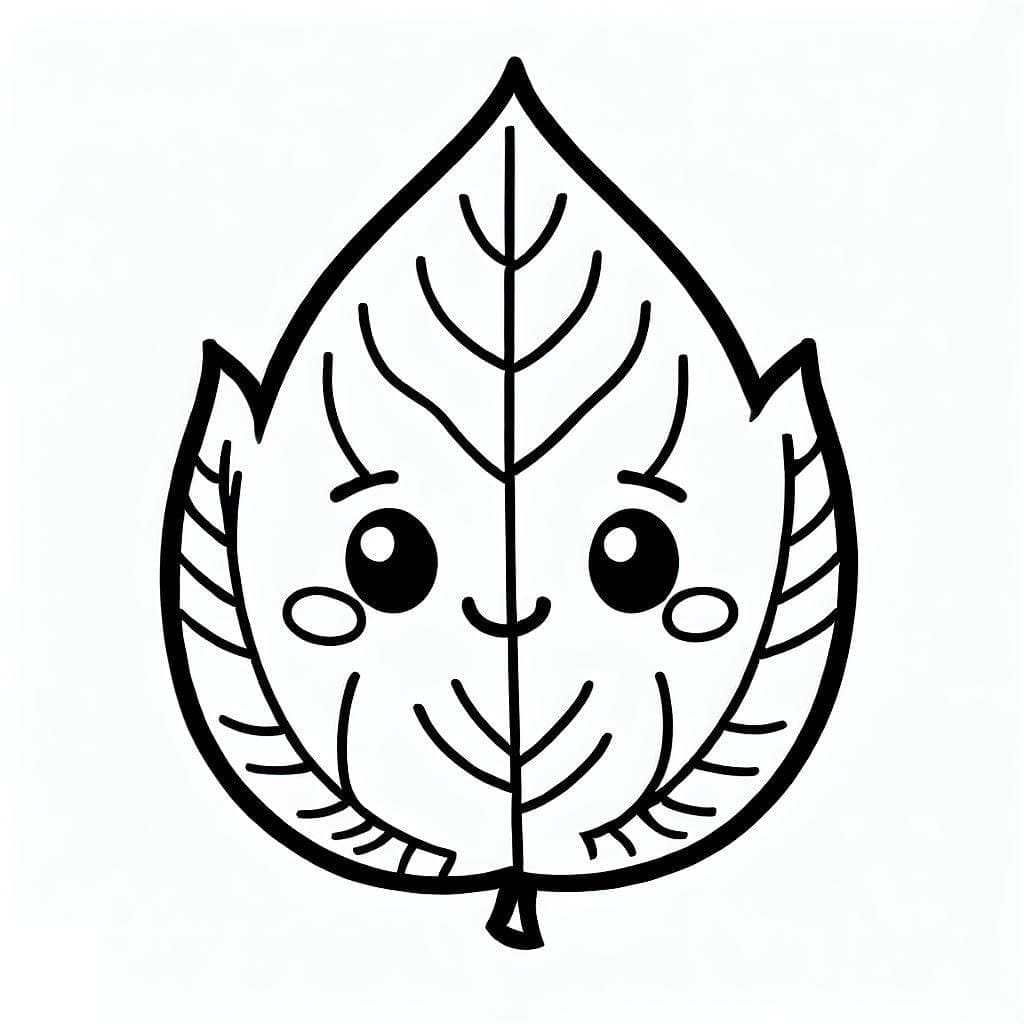 Blatt Malvorlage für Kinder ausmalbilder