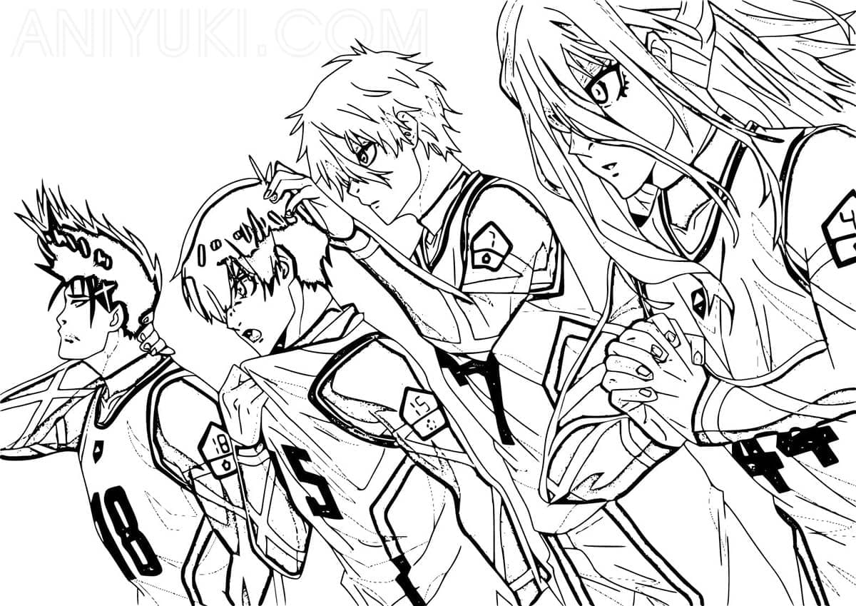 Blue Lock zum Drucken ausmalbilder