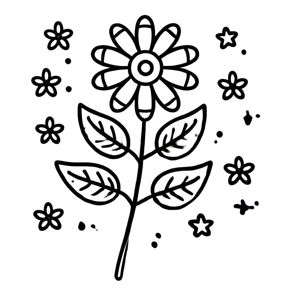 Blume 1 ausmalbilder