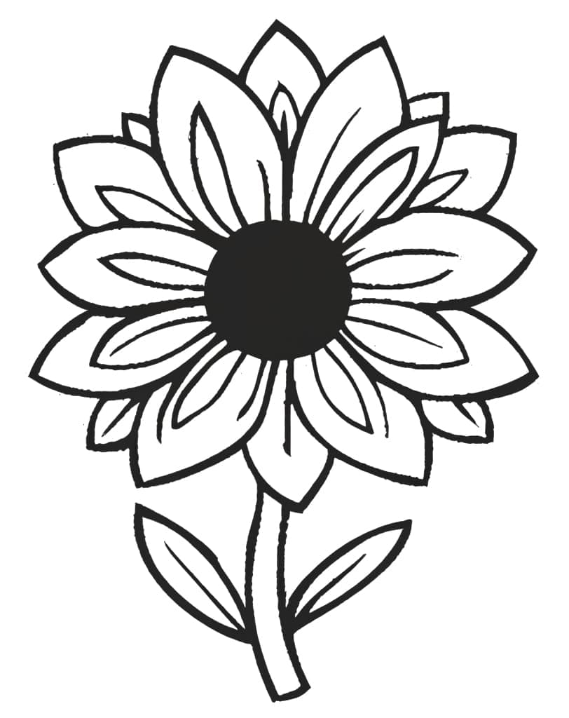 Blume druckbar für Kinder ausmalbilder