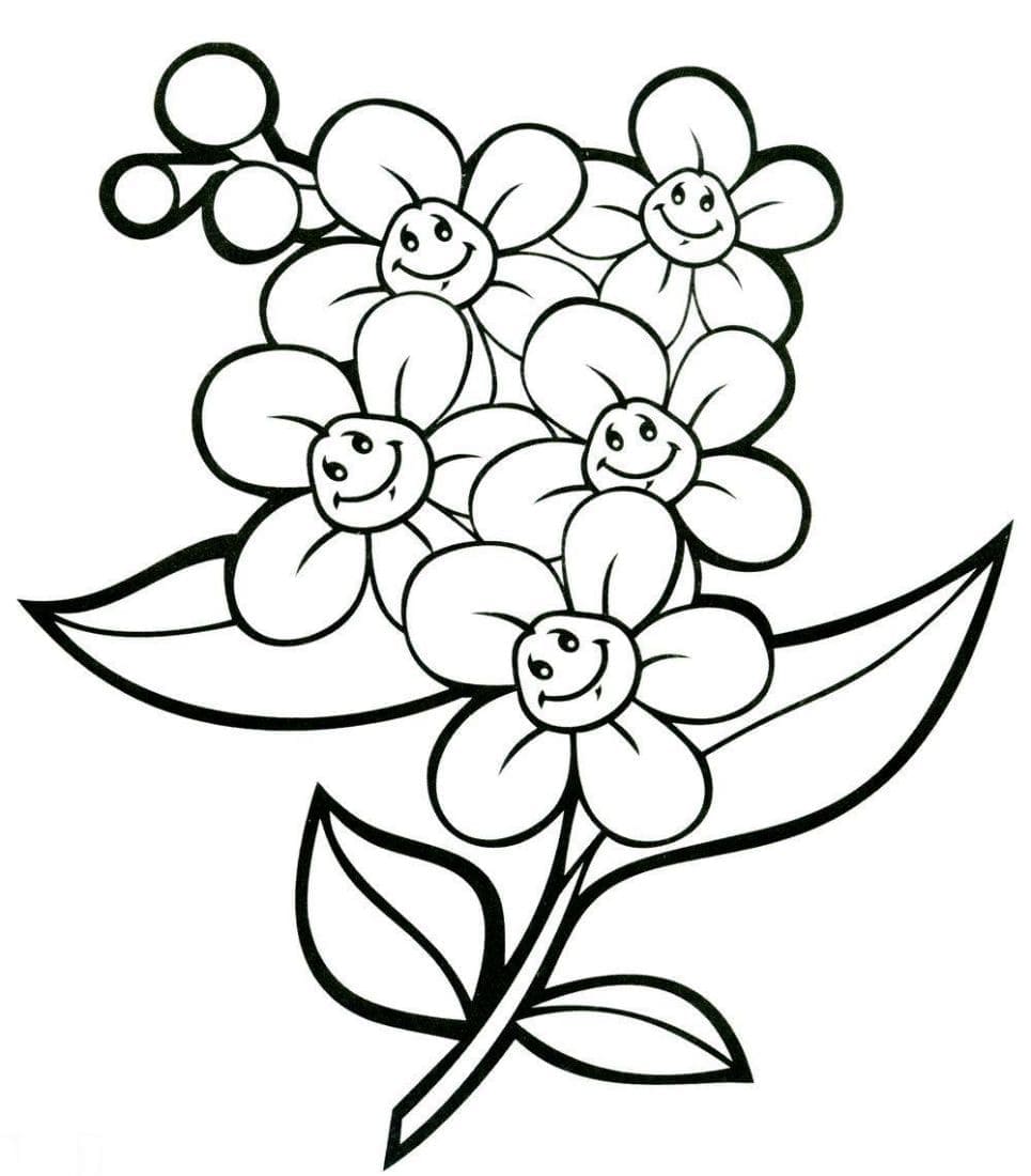 Blume druckfertig ausmalbilder