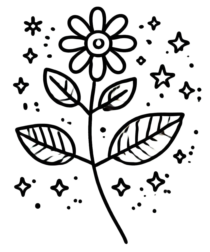 Blume für 3-jährige Kinder ausmalbilder