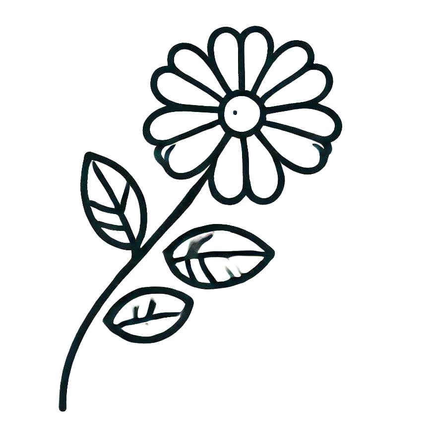 Blume für 4-jährige Kinder ausmalbilder