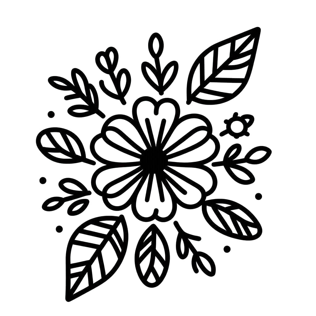 Blume für 6-jährige Kinder ausmalbilder