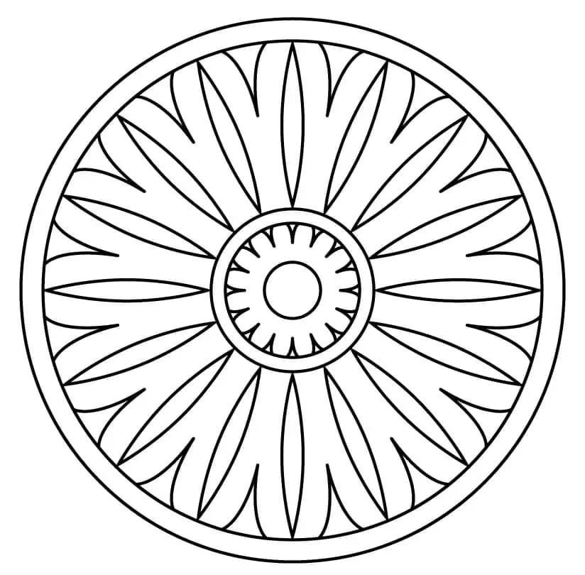 Blumen-Mandala gratis ausmalbilder
