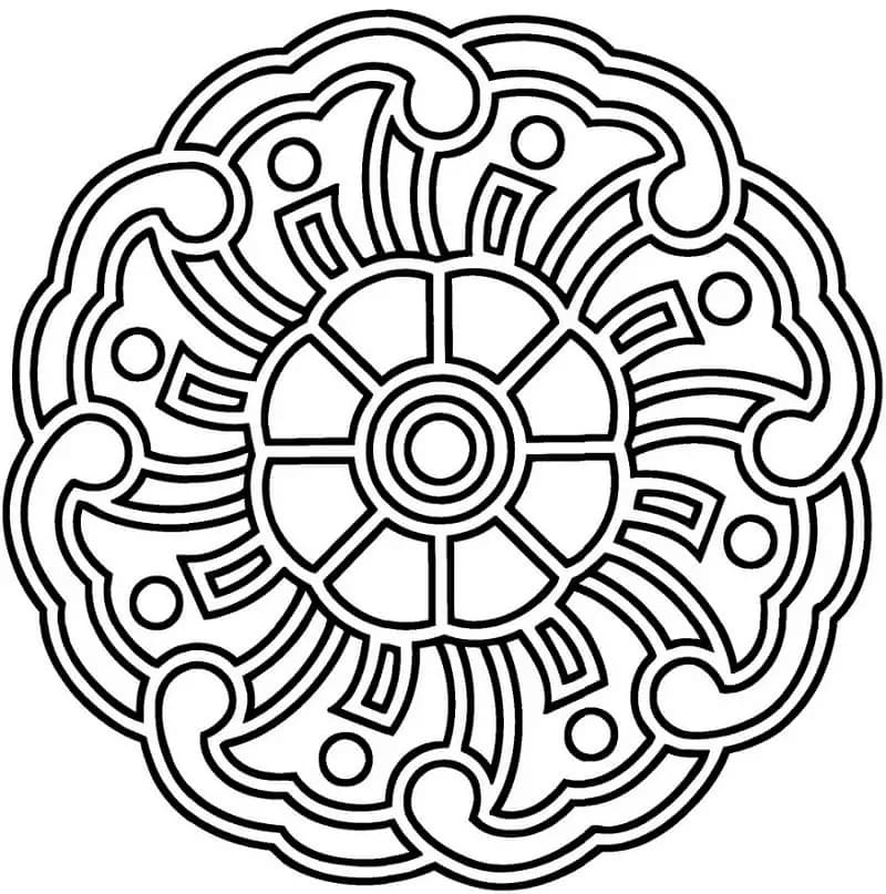 Blumen-Mandala zum Ausdrucken ausmalbilder