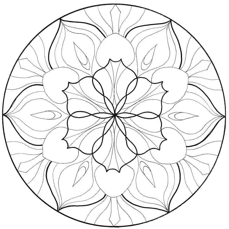 Blumen-Mandala zum kostenlosen Ausdrucken ausmalbilder