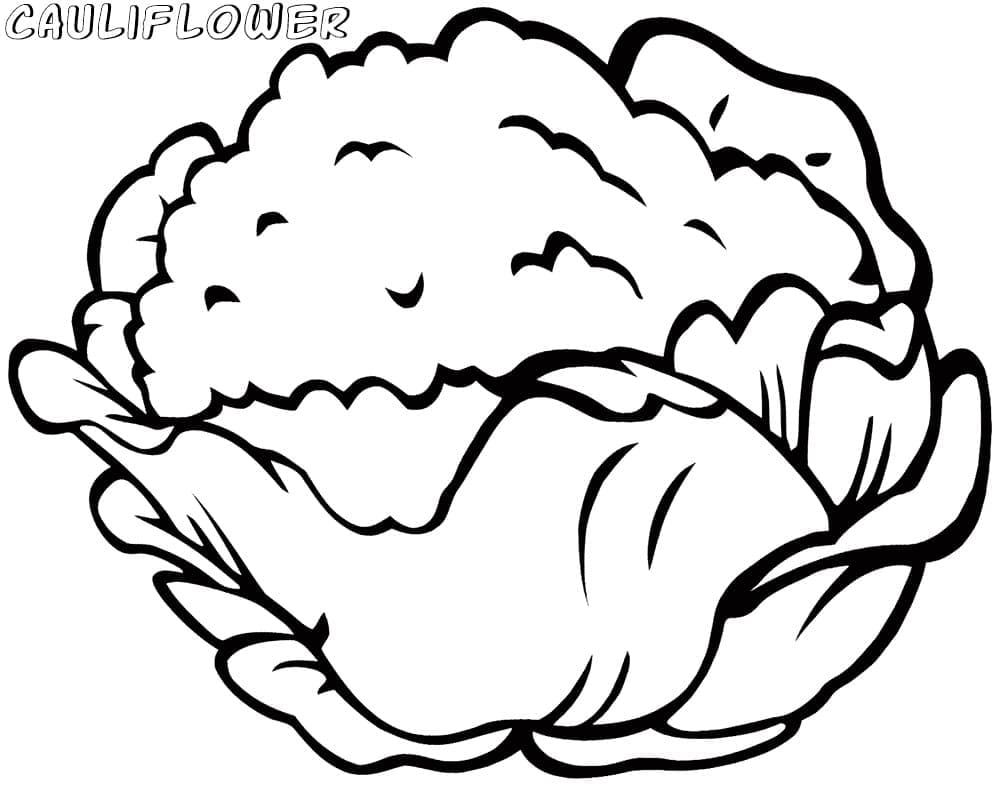 Blumenkohl kostenlos ausmalbilder