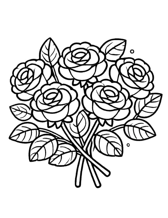 Blumenstrauß für 3-jährige Kinder ausmalbilder