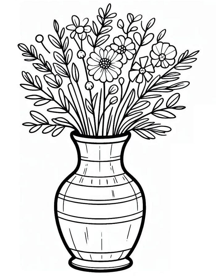 Blumentopf Bild zum Drucken ausmalbilder