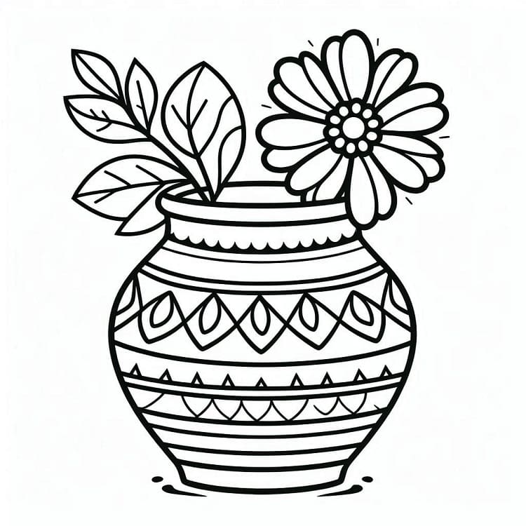 Blumentopf Malvorlage für Kinder ausmalbilder