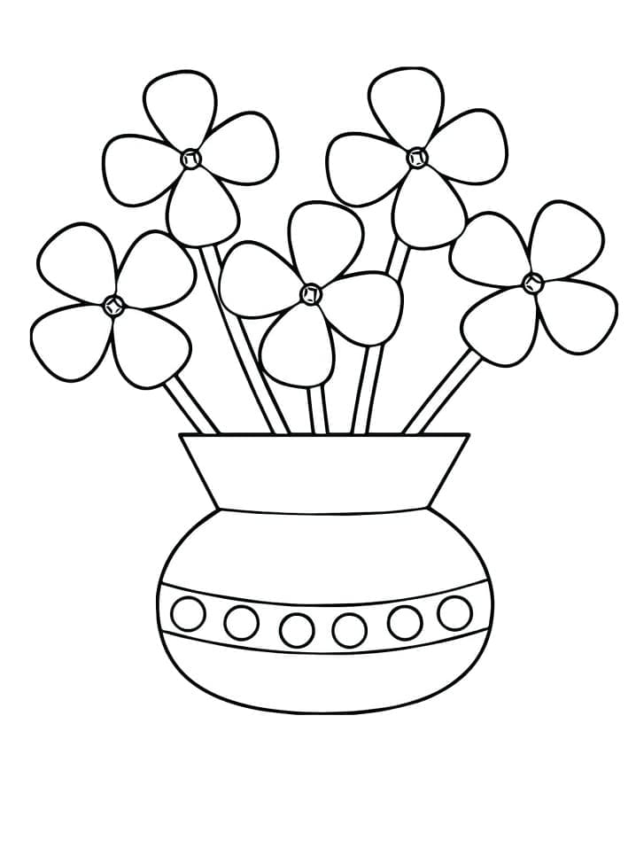 Blumentopf ausdrucken ausmalbilder