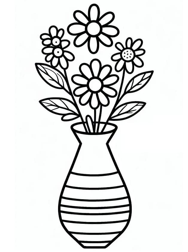 Blumentopf für 1-jährige Kinder ausmalbilder
