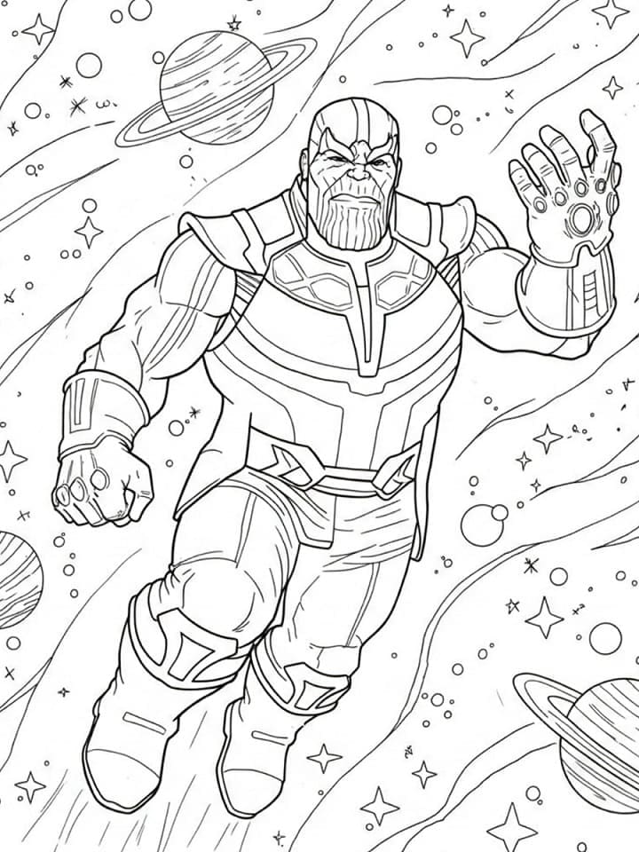 Böser Thanos ausmalbilder