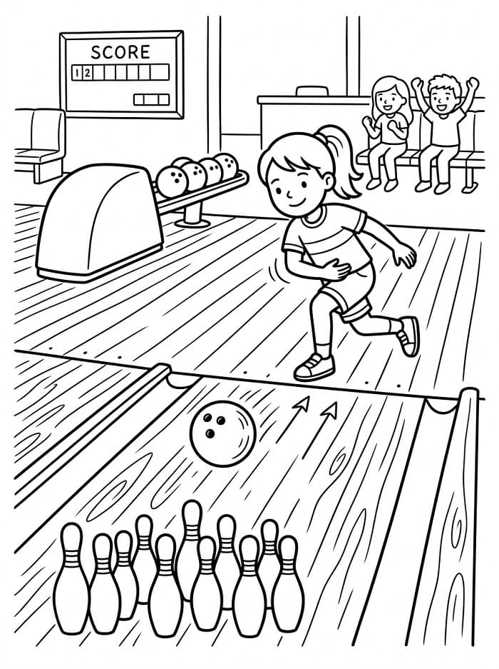 Bowling Sport ausmalbilder