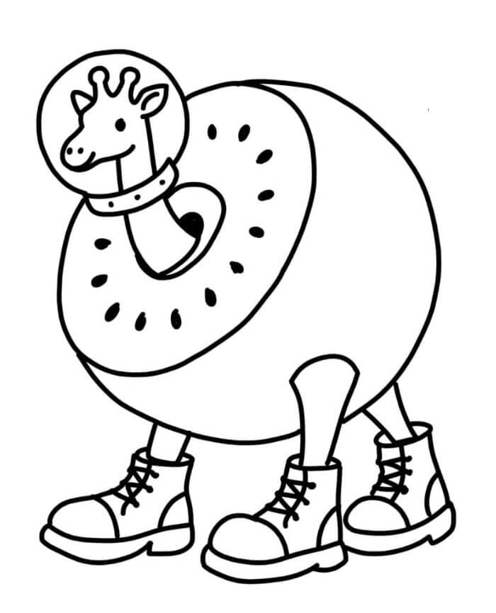 Brainrot Giraffa Celeste ausmalbilder