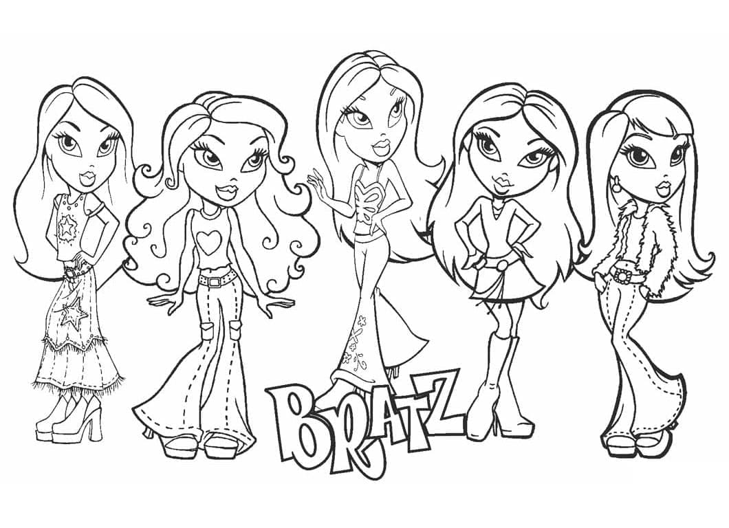 Bratz Druckbar ausmalbilder