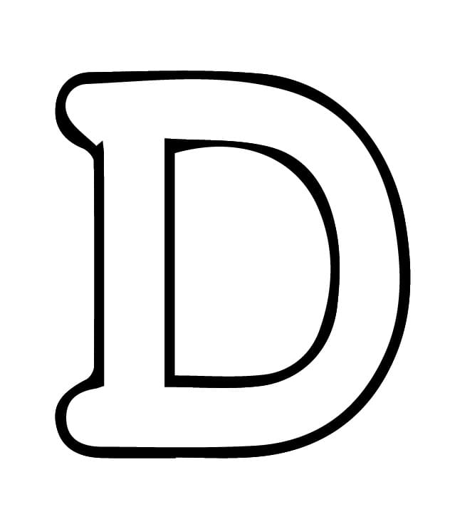 Buchstabe D Alphabet ausmalbilder
