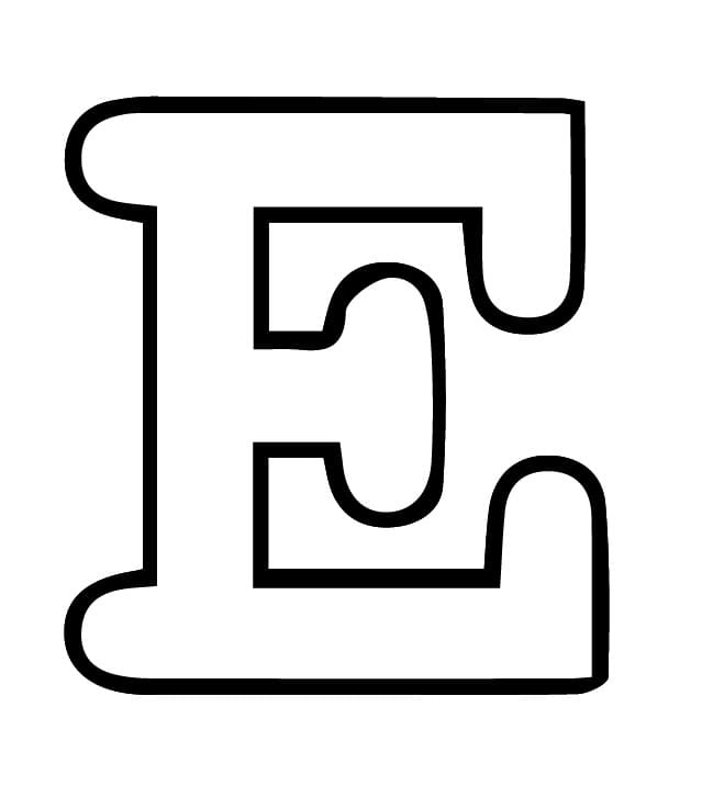 Buchstabe E Alphabet ausmalbilder