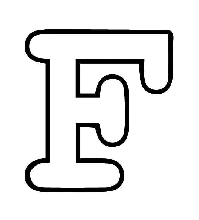 Buchstabe F Alphabet ausmalbilder