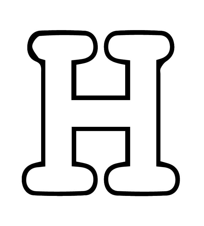 Buchstabe H Alphabet ausmalbilder