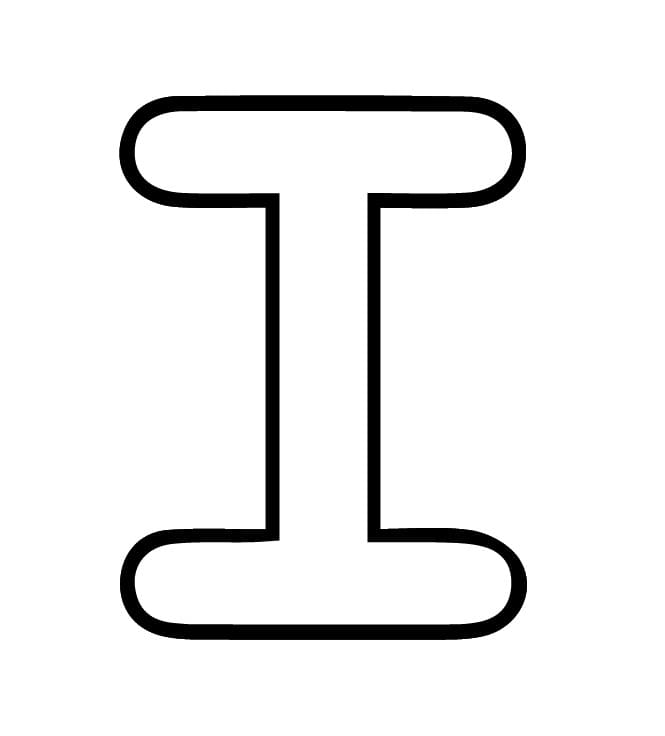 Buchstabe I Alphabet ausmalbilder